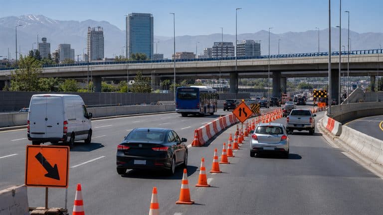Autopista Central mantiene trabajos de pavimentos en Ruta 5 y General Velásquez