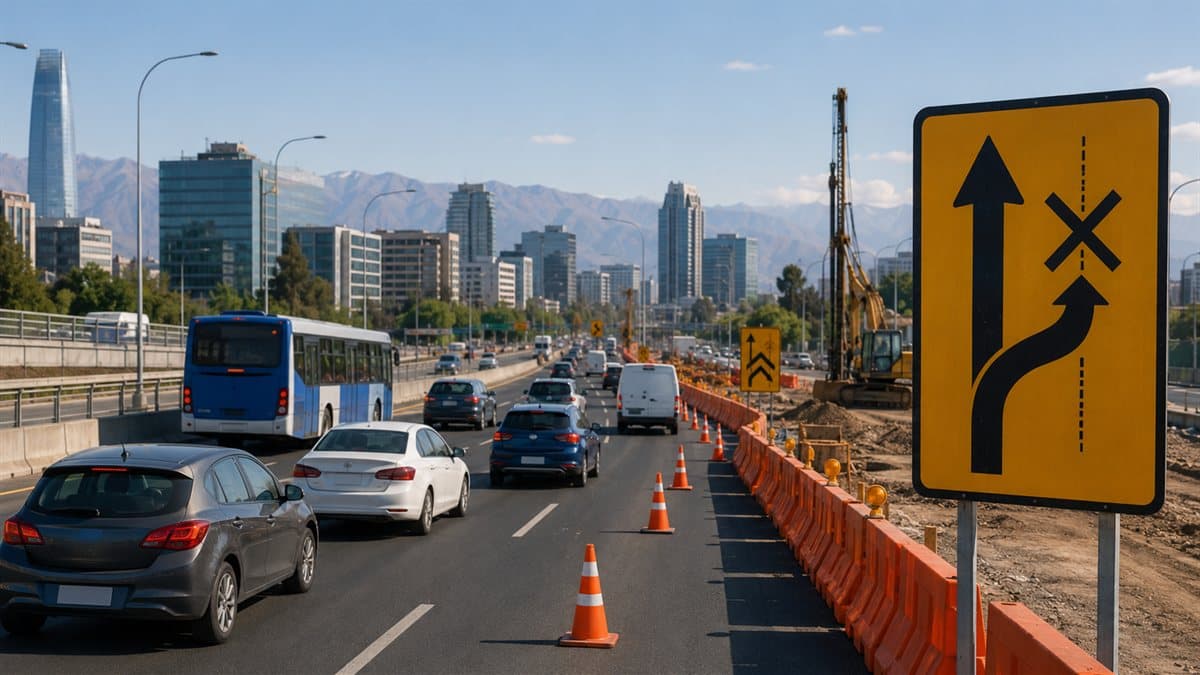 Trabajos viales con segregación temporal y señalización en Avenida Tobalaba por obras asociadas a AVO II.